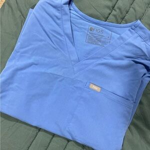 Figs Technical Collection Blue Scrub Top Size M